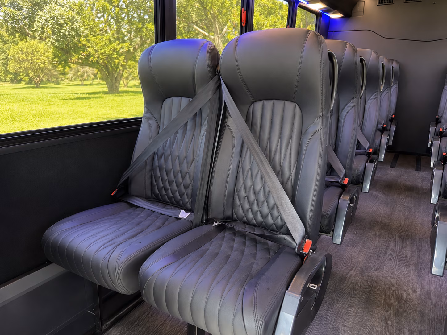 portland 18 passenger minibus inside