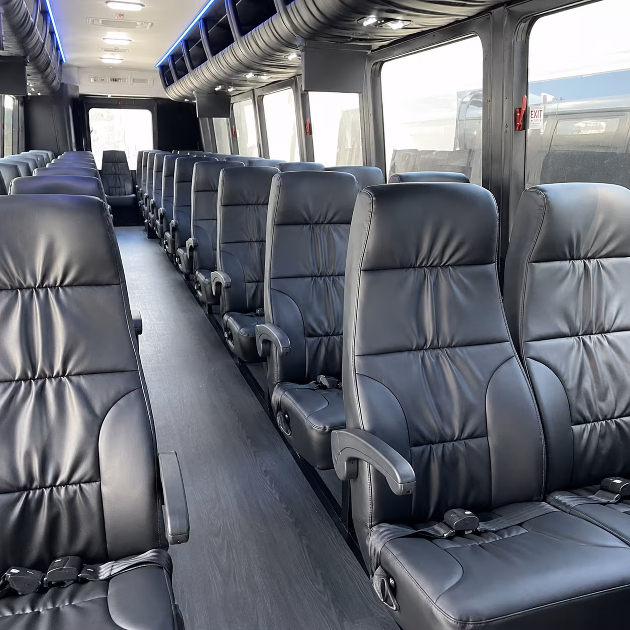portland 25 passenger minibus interior