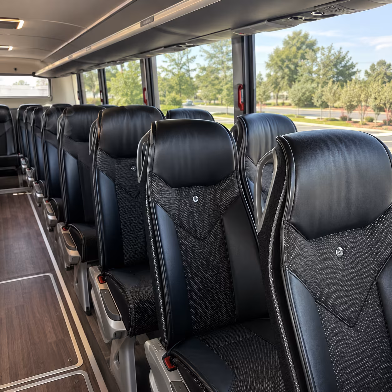 portland 45 passenger charter bus interior