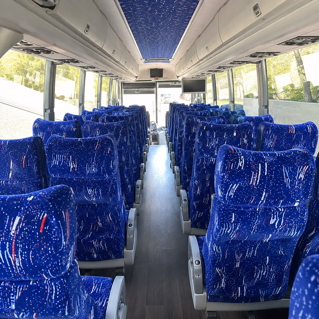 portland 50 passenger charter bus interior