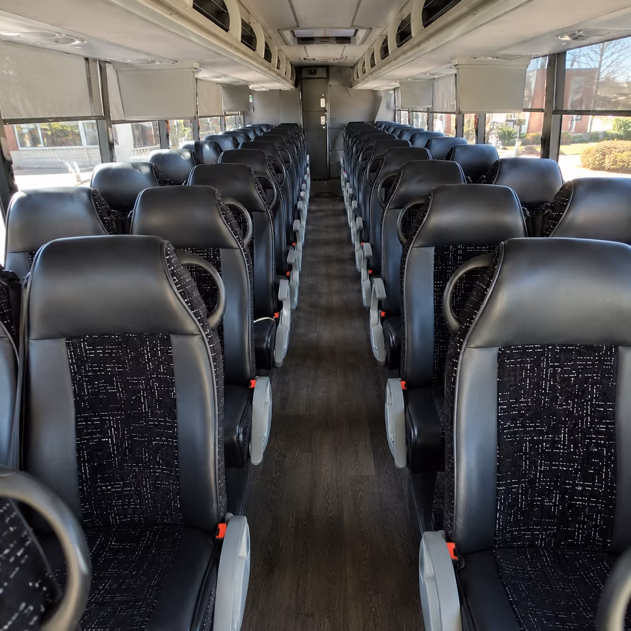 portland 54 passenger charter bus inside