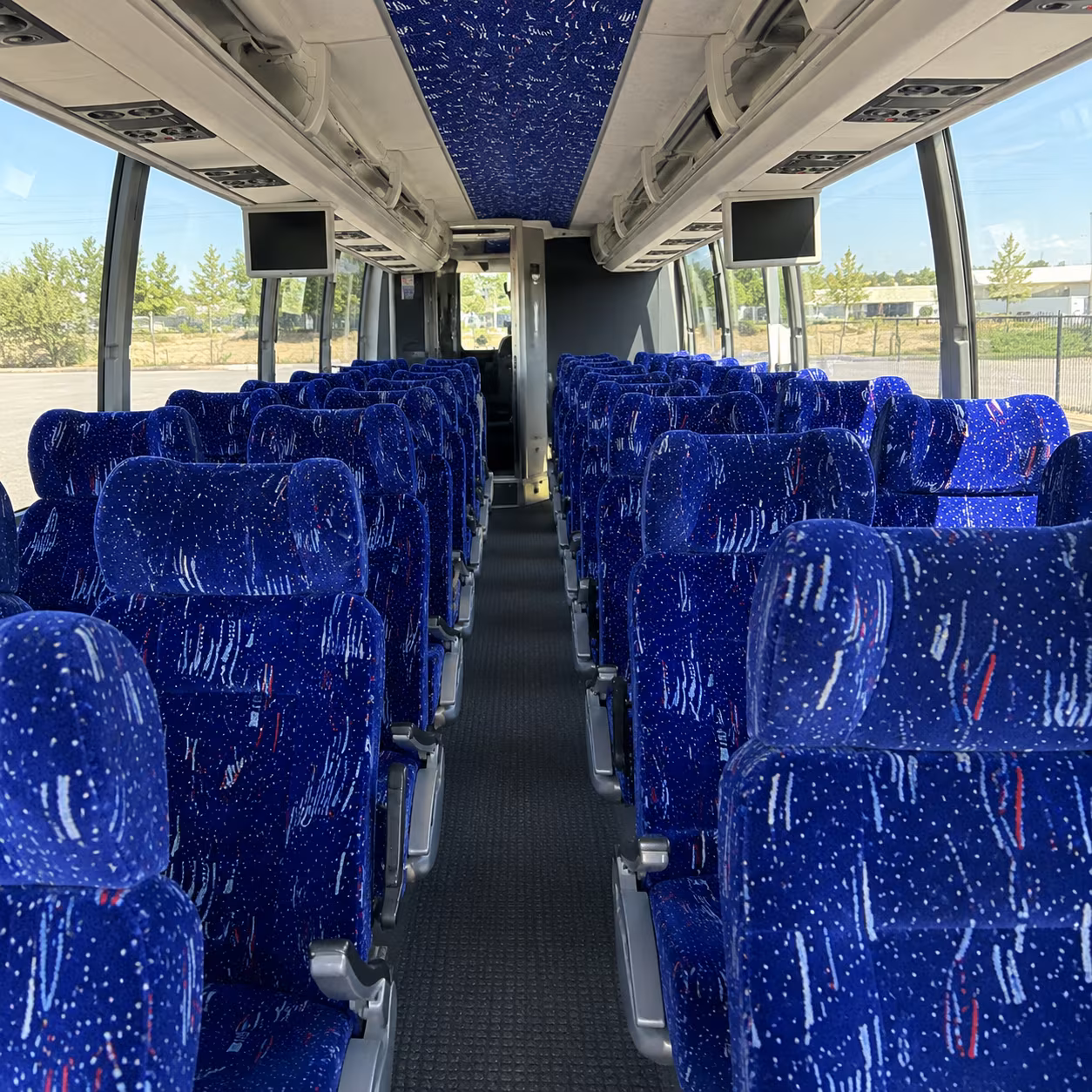 portland 54 passenger charter bus interior