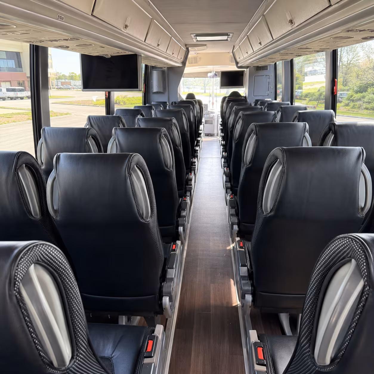 portland 56 passenger charter bus inside
