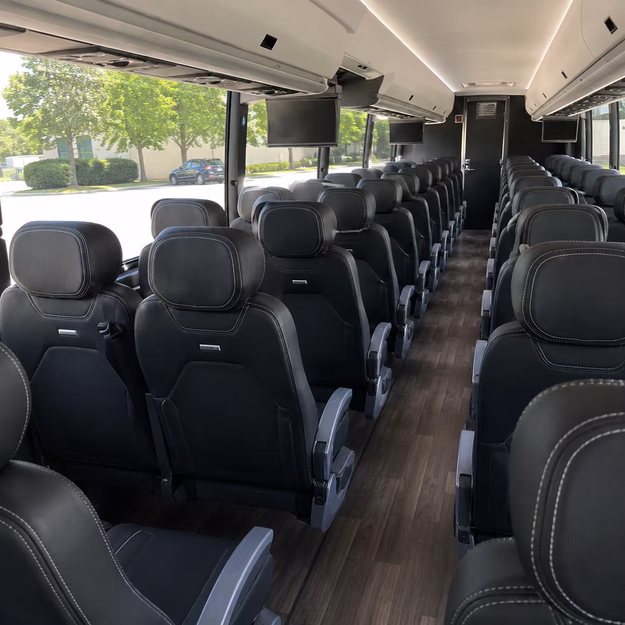portland 56 passenger charter bus interior